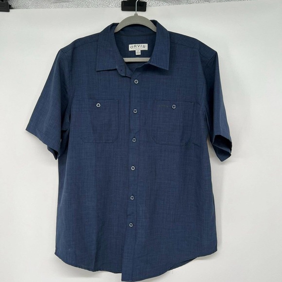 Orvis Shirts Orvis Mens Button Up Shirt 494393 Sz L Blue